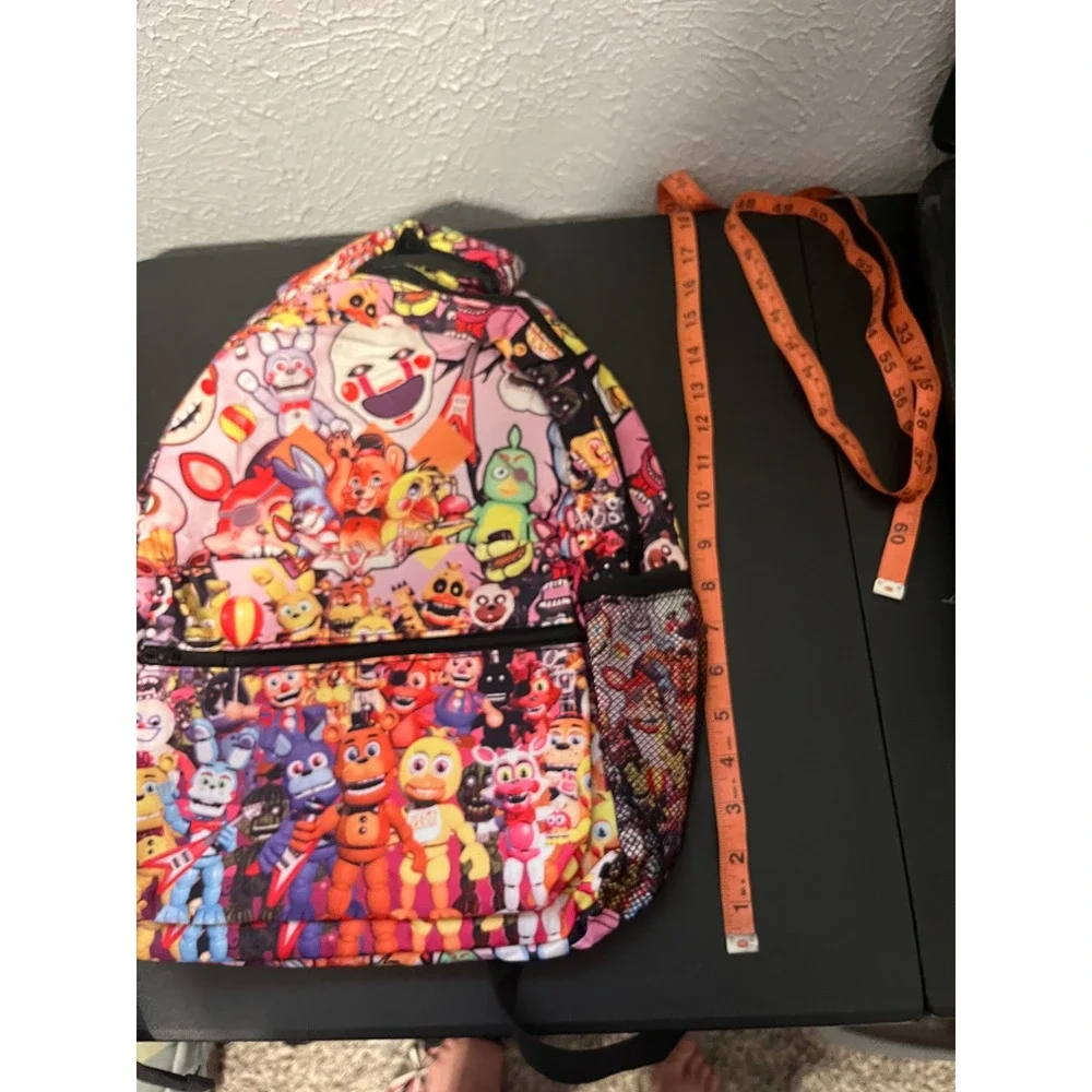 Five Nights at Freddys FNAF All Over Print Backpack Multicolor Video Game Bag